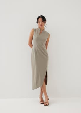 Nonna High Neck Column Maxi Dress