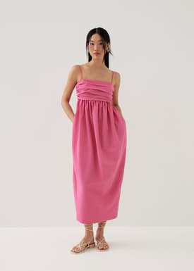 Manika Ruched Tulip Maxi Dress