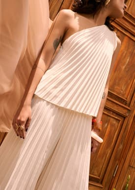 Wei Sunray Pleated Toga Top
