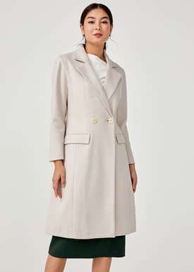 Evetta Longline Wool Blend Coat