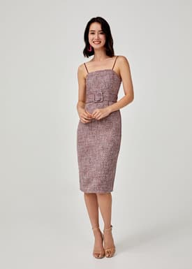 Leonore Tweed Bodycon Dress