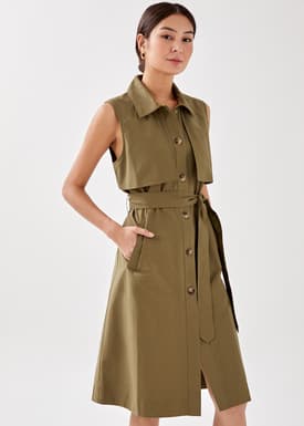Marci Utilitarian Panelled Coat