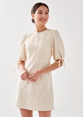 Sprie Tie Sleeve Lace Dress