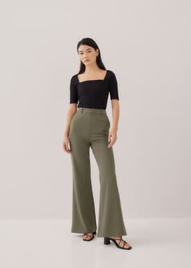 Tegan Fitted Square Neck Top