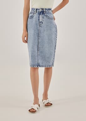 Kacey Classic Denim Pencil Skirt