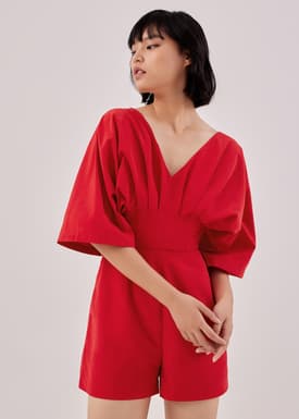 Levina Pleated Kimono Romper