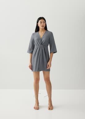 Liliana Twist Front Wrap Dress