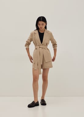 Margaret Linen Tailored Shorts