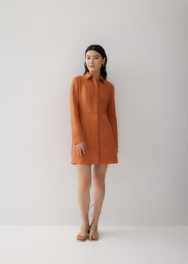 Viktoria Suede Shift Mini Dress