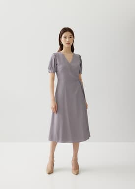 Berenice Linen Wrap Dress
