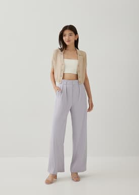 Monalise Pleat Straight Leg Pants