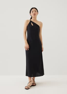 Charlita Linen Column Midaxi Dress