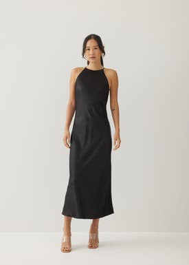 Jorelle Satin A-line Midaxi Dress