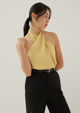 Isidra Satin Halter Top