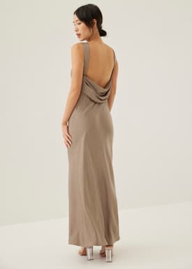 ワンピース PLAIN ABITO MANICHE CORTE MEDI SCOLLO A V (4558V2553 405) A MANICHE CORTE VESTITO MIDI | Grigio | VILA®