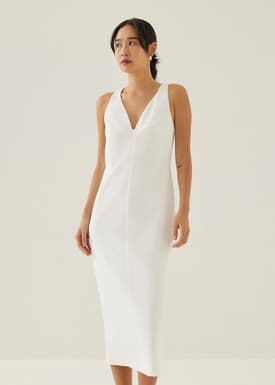 Cera Classic Column Midi Dress