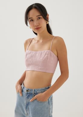 Cassia Organza Crop Camisole Top