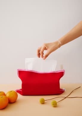 Scarlet Tissue Box Holder