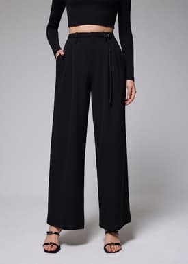 Leggy™ Mayumi Elastic Pleated Wide Leg Pants