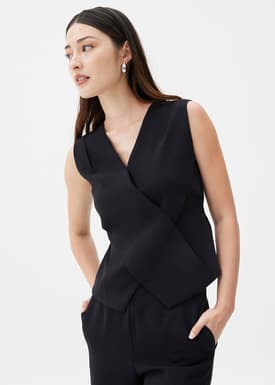 Mae Tailored Cross Over Top