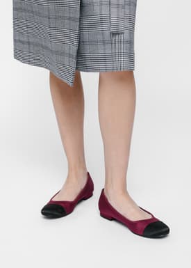 Feorra Contrast Toe Ballet Flats