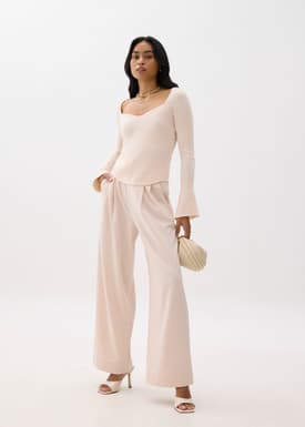 Knit Fitted Sweetheart Top