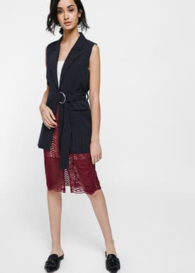Seyla Overlay Crochet Lace Pencil Skirt