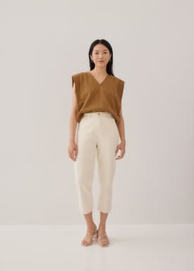Aurelie High Rise Straight Crop Jeans