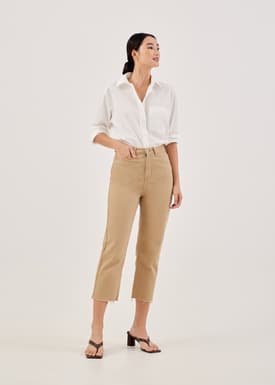 Aurelie High Rise Straight Crop Jeans