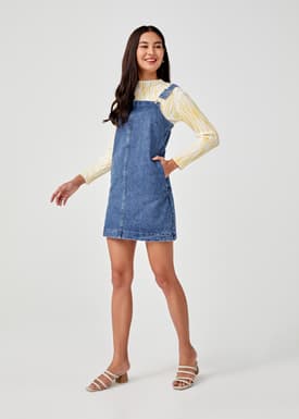 Nikola Denim Dungaree Dress