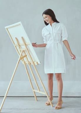 Bessie Sash Tie Shirt Dress
