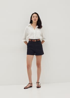 Wesson Belted Cotton Shorts