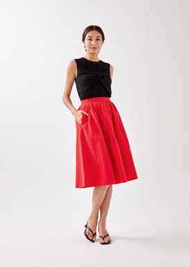 Callia Ruched Midi Skirt