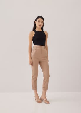 Alia Jersey Round Neck Tank Top