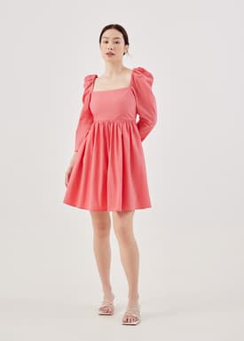 Abelia Ruched Babydoll Dress
