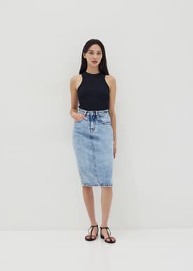 Sevyn Ribbed Racer Tank Top