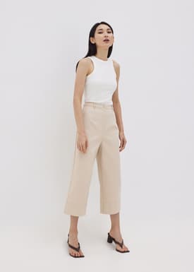 Sevyn Ribbed Racer Tank Top