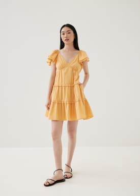 Elayne Cotton Flare Mini Dress
