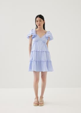 Elayne Cotton Flare Mini Dress