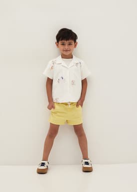Billie Unisex Embroidered Shirt in Humble Abode