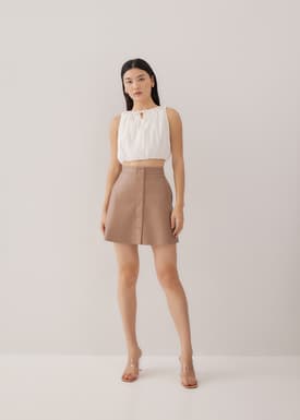 Suzanne Elastic Cotton Crop Top