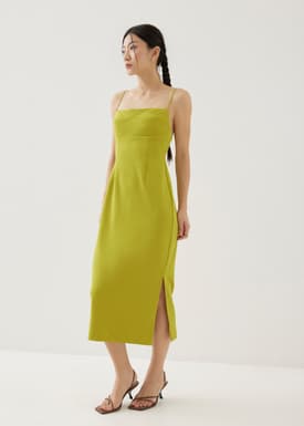 Chalina Padded Bustier Column Midi Dress