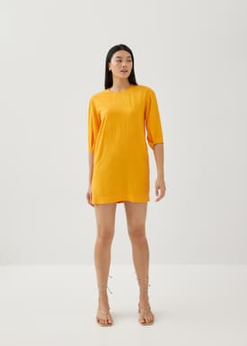 Anella Linen Shift Dress
