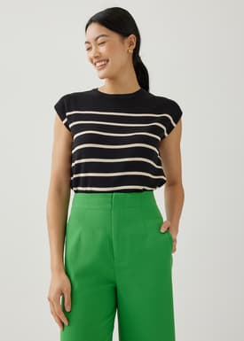 Orenda Striped Knit Top