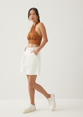Andee Padded Halter Neck Top in Golden Hour