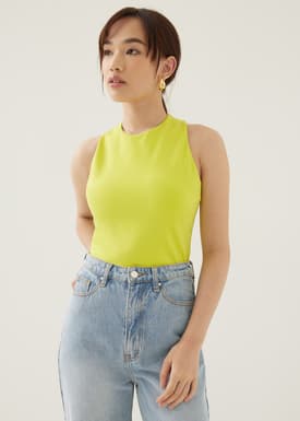 Lassie Padded Jersey Cross Back Tank Top
