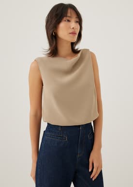 Lindea Drape Shell Top