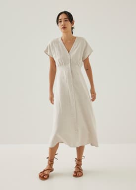 Kryza Linen A-line Midi Dress