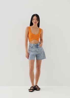 Ansley Knit Reversible Crop Top