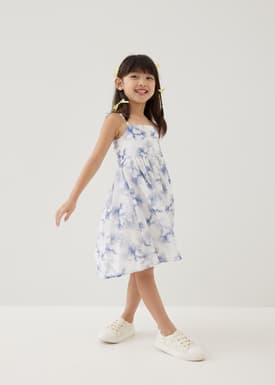 Anya Tie Back Midi Dress in Heirloom Botanicals